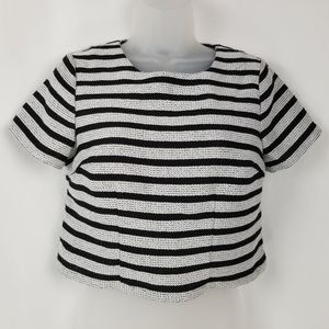 Express Black and White Top